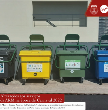 Alterações aos serviços da ARM na época de Carnaval 2022